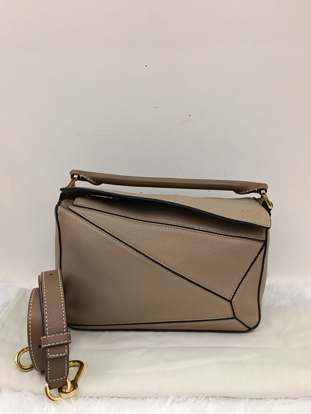 Loewe Puzzle Small Grained Sand Mink GHW 2019