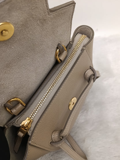 Celine Pico Belt Grained Light Taupe GHW 2020