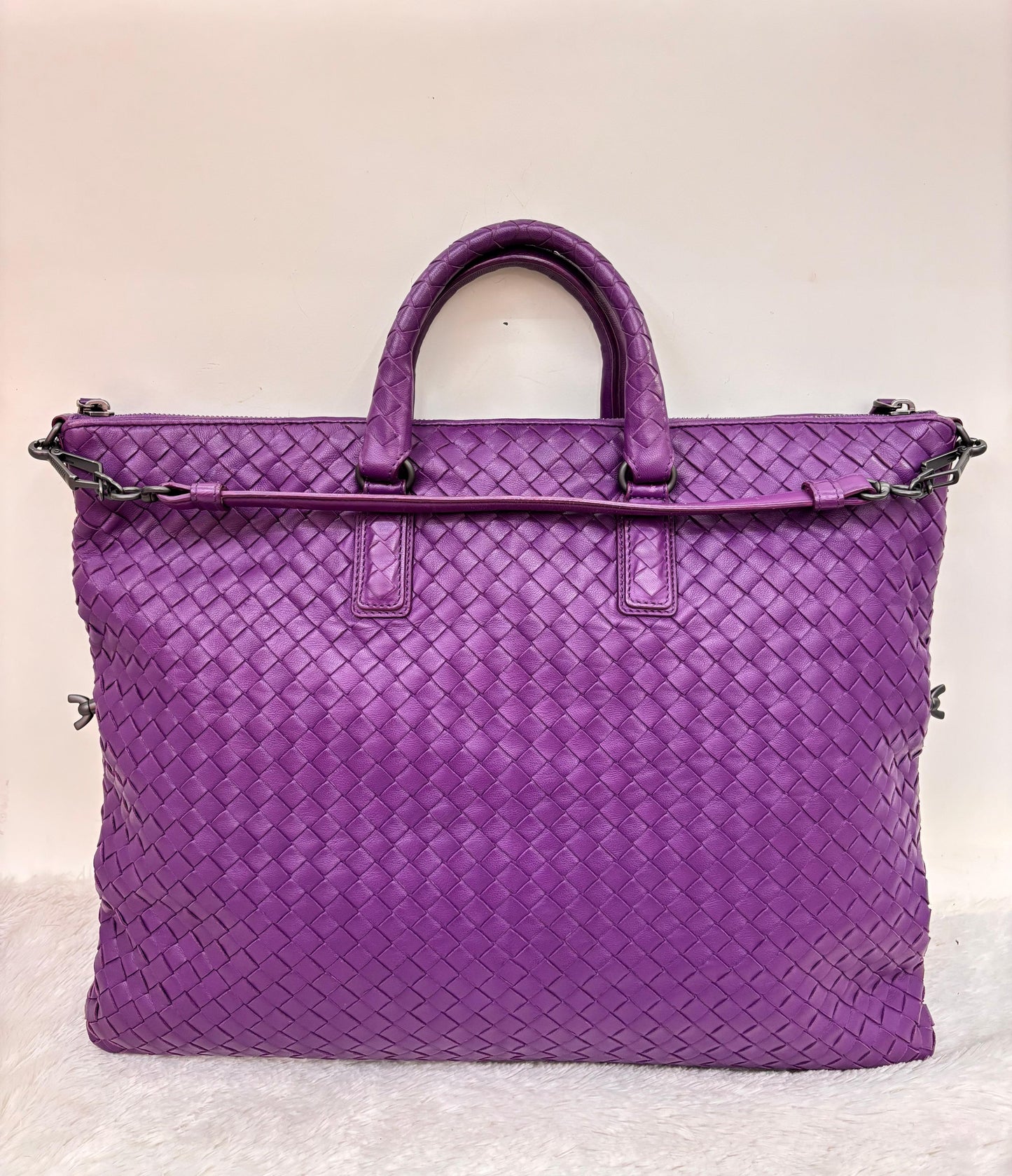 Bottega Veneta Convertible Intrecciato Medium 3 Ways Purple RHW