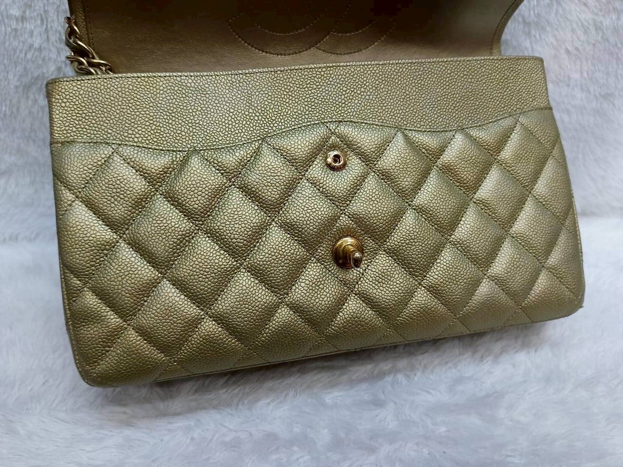 Chanel Jumbo Caviar Gold GHW DF #21