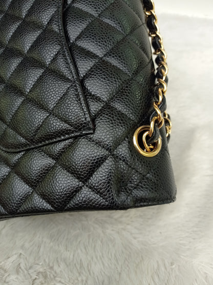 Chanel Medium Caviar Black GHW DF (CHIP)