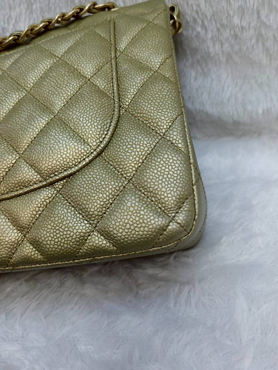 Chanel Jumbo Caviar Gold GHW DF #21