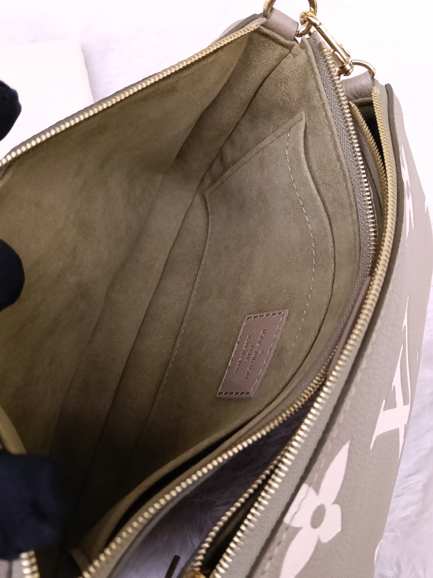 LV Multi Pochette Accessories Monogram Empreinte Light Khaki Cream (CHIP)