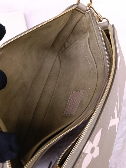 LV Multi Pochette Accessories Monogram Empreinte Light Khaki Cream (CHIP)