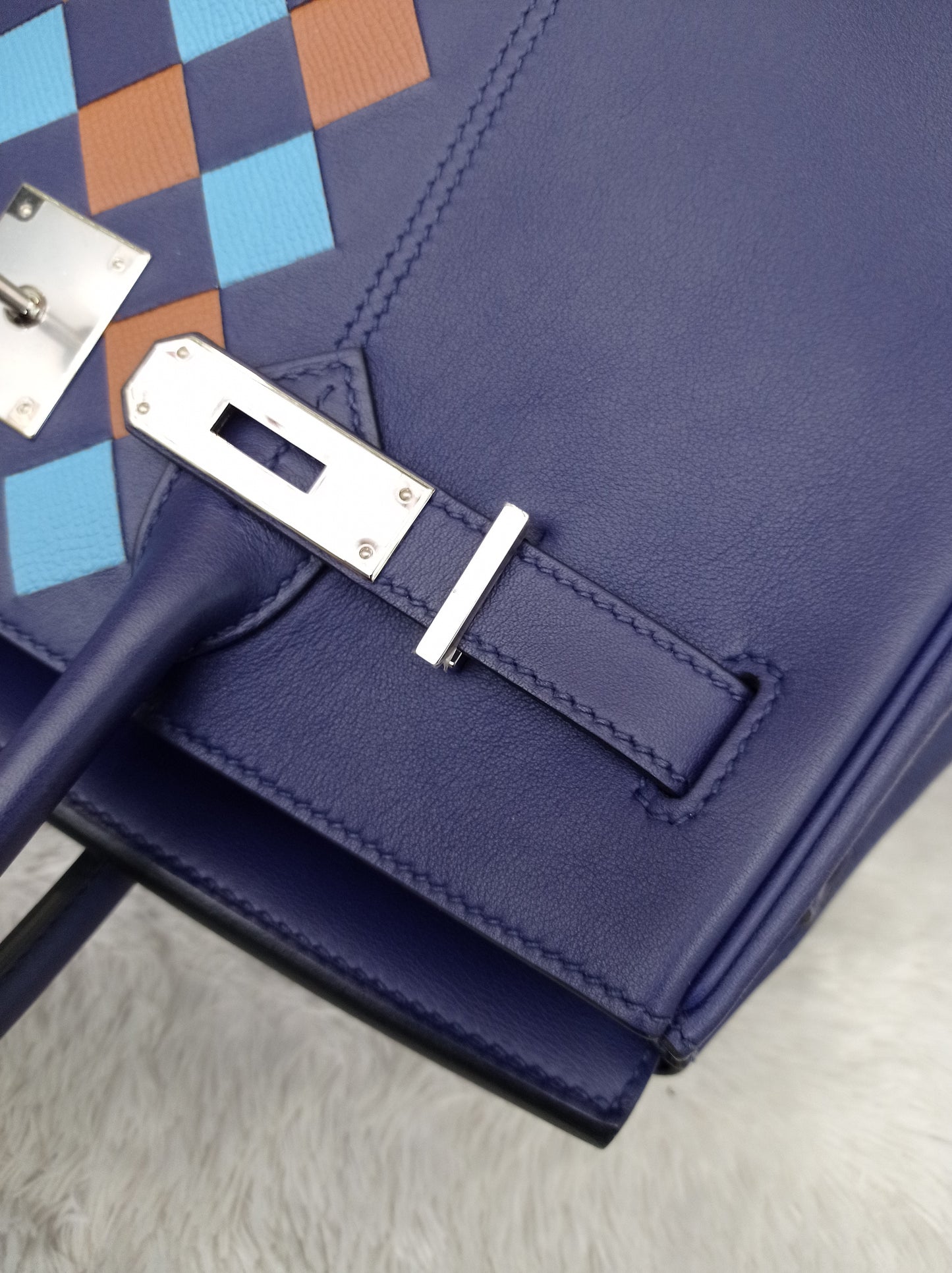 B30 Tressage Swift Epsom Bleu Encre Bleu Du Nord PHW #D