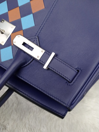 B30 Tressage Swift Epsom Bleu Encre Bleu Du Nord PHW #D