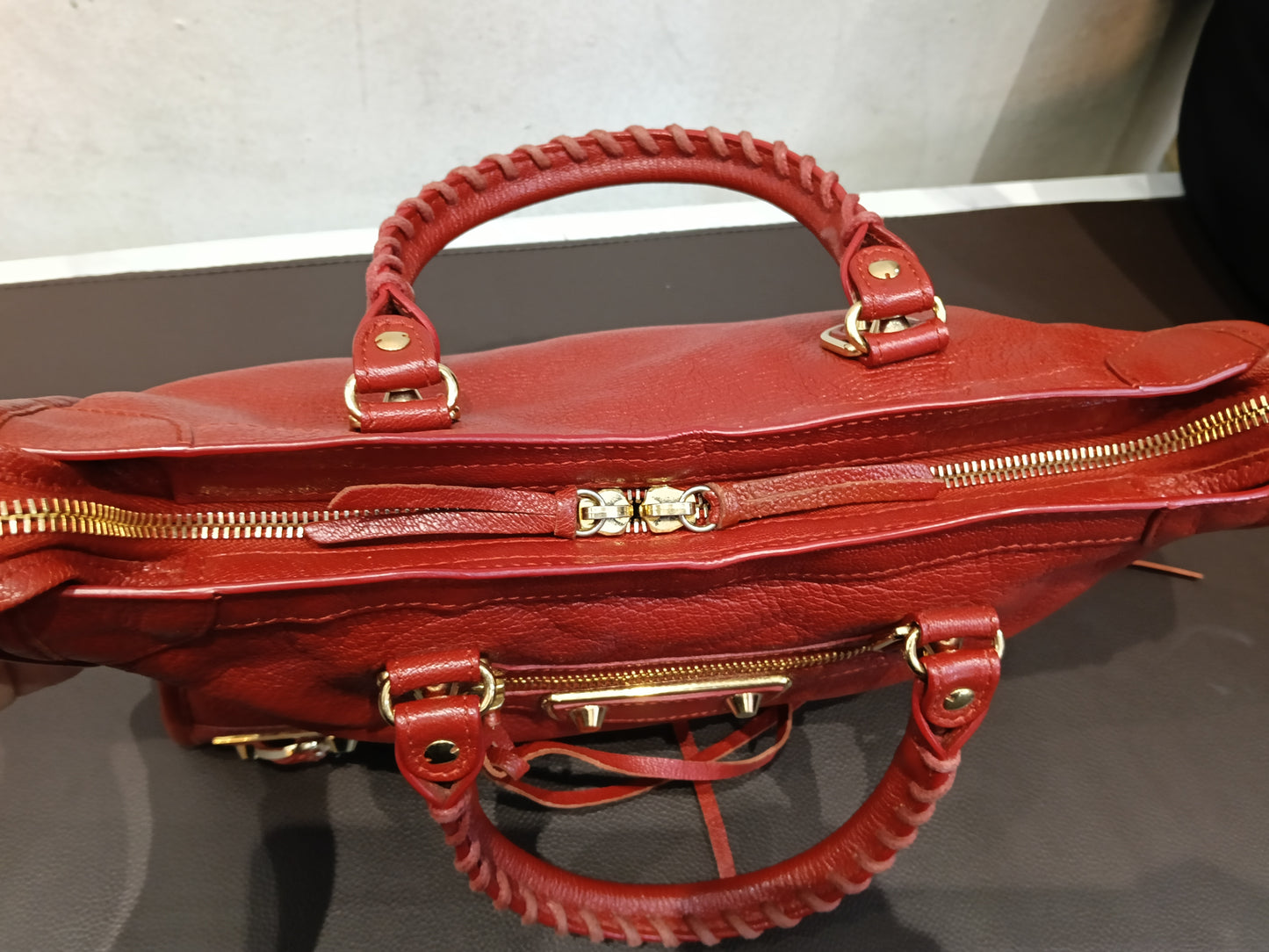 Balenciaga Small City Edge Red GHW 2017