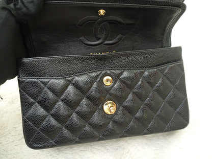 Chanel Small Caviar Black GHW DF #9