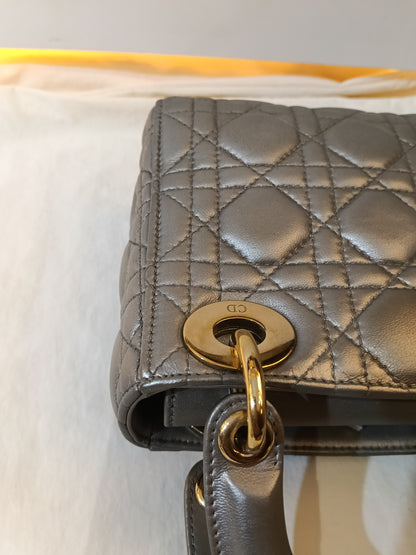 Lady Dior Mini Lamb Silver GHW 2016