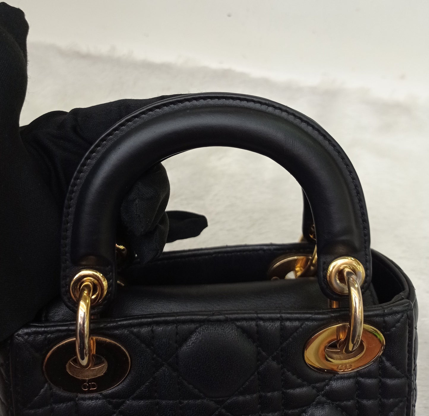 Lady Dior Mini Lamb Black GHW 2017