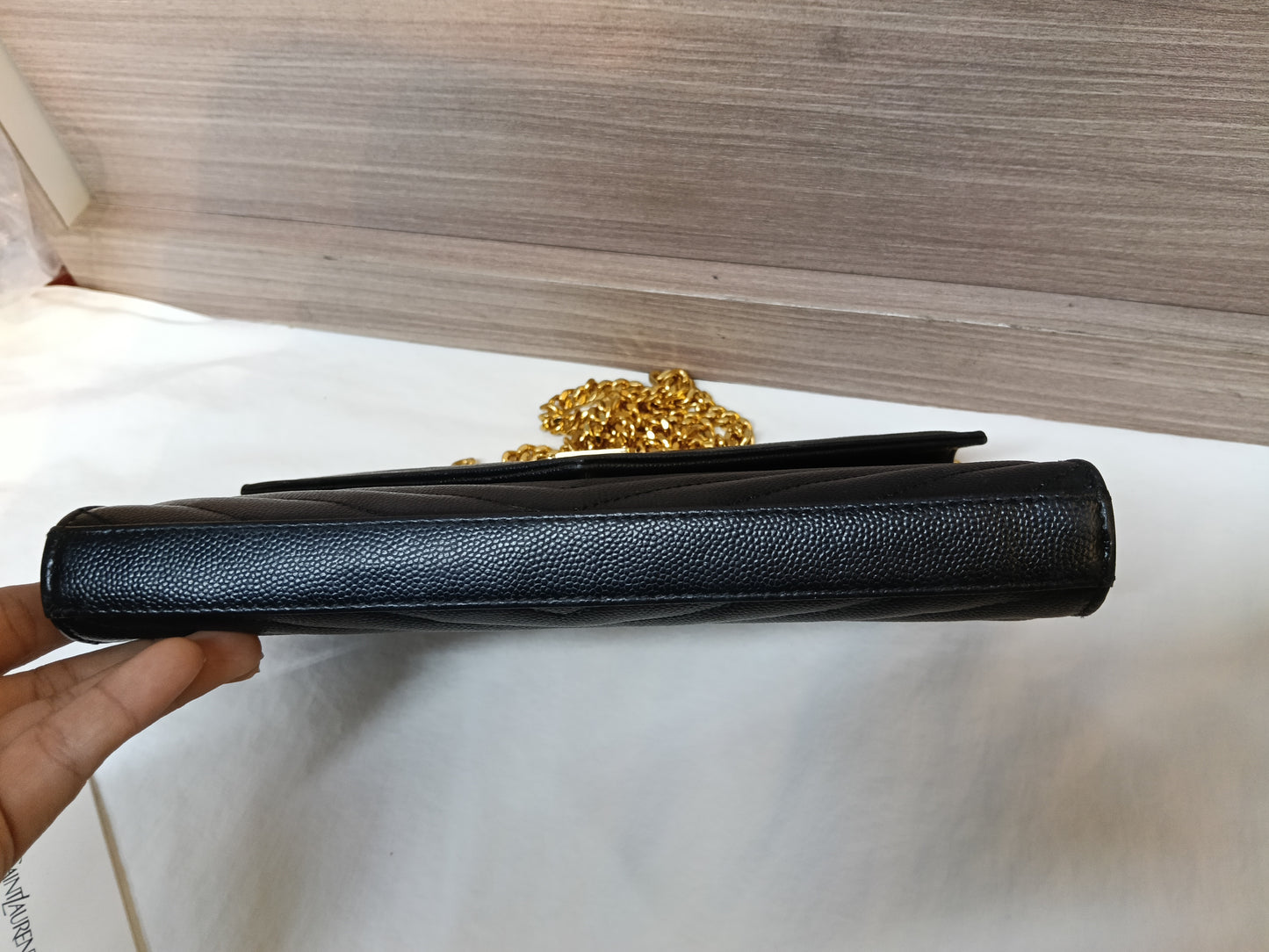 YsL WOC 22 Matelasse Monogramme Grained Black GHW 2018