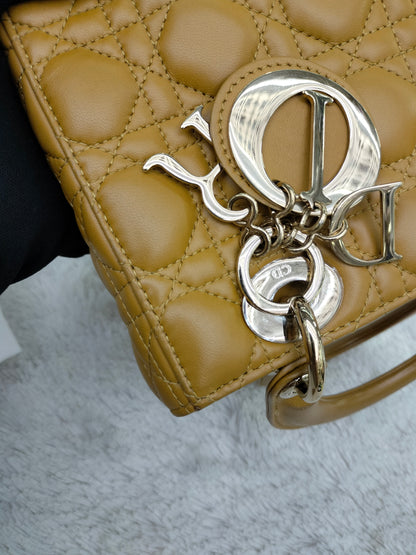 Lady Dior Small Amber Yellow GHW 2019