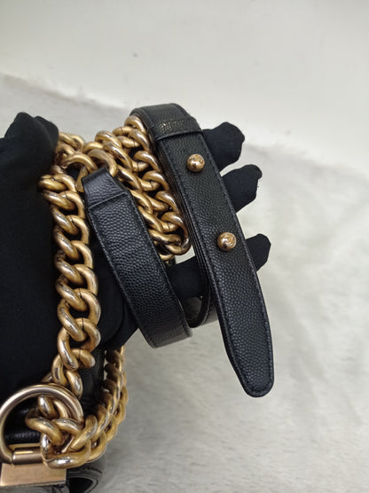 Chanel Boy 20 Caviar Black GHW #28