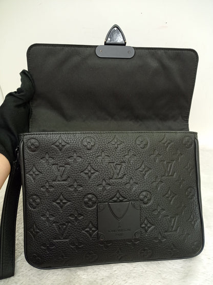LV S Lock A4 Pouch Monogram Empreinte Black (CHIP)