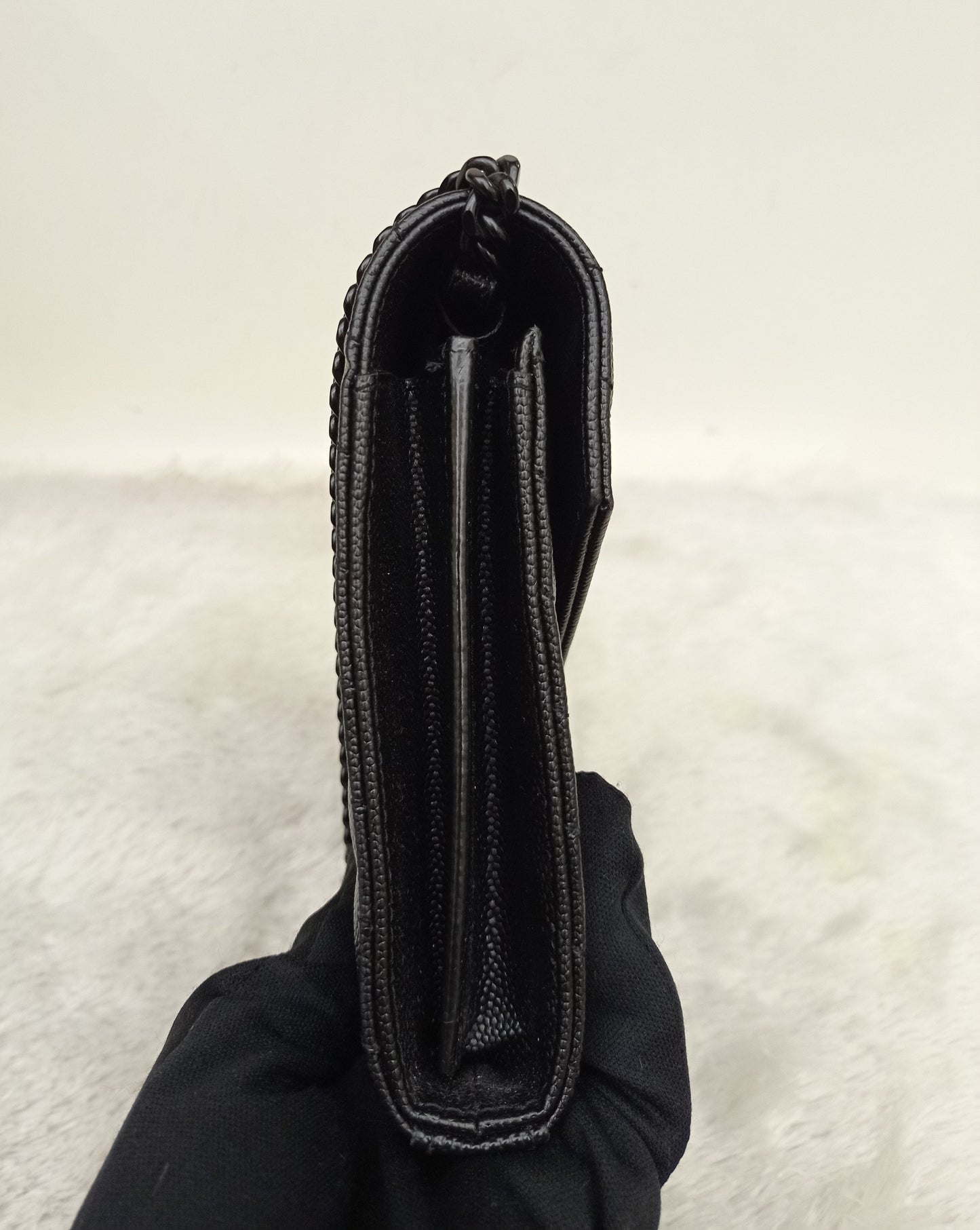 YsL WOC 22 Monogramme Chevron Grained All Black 2022