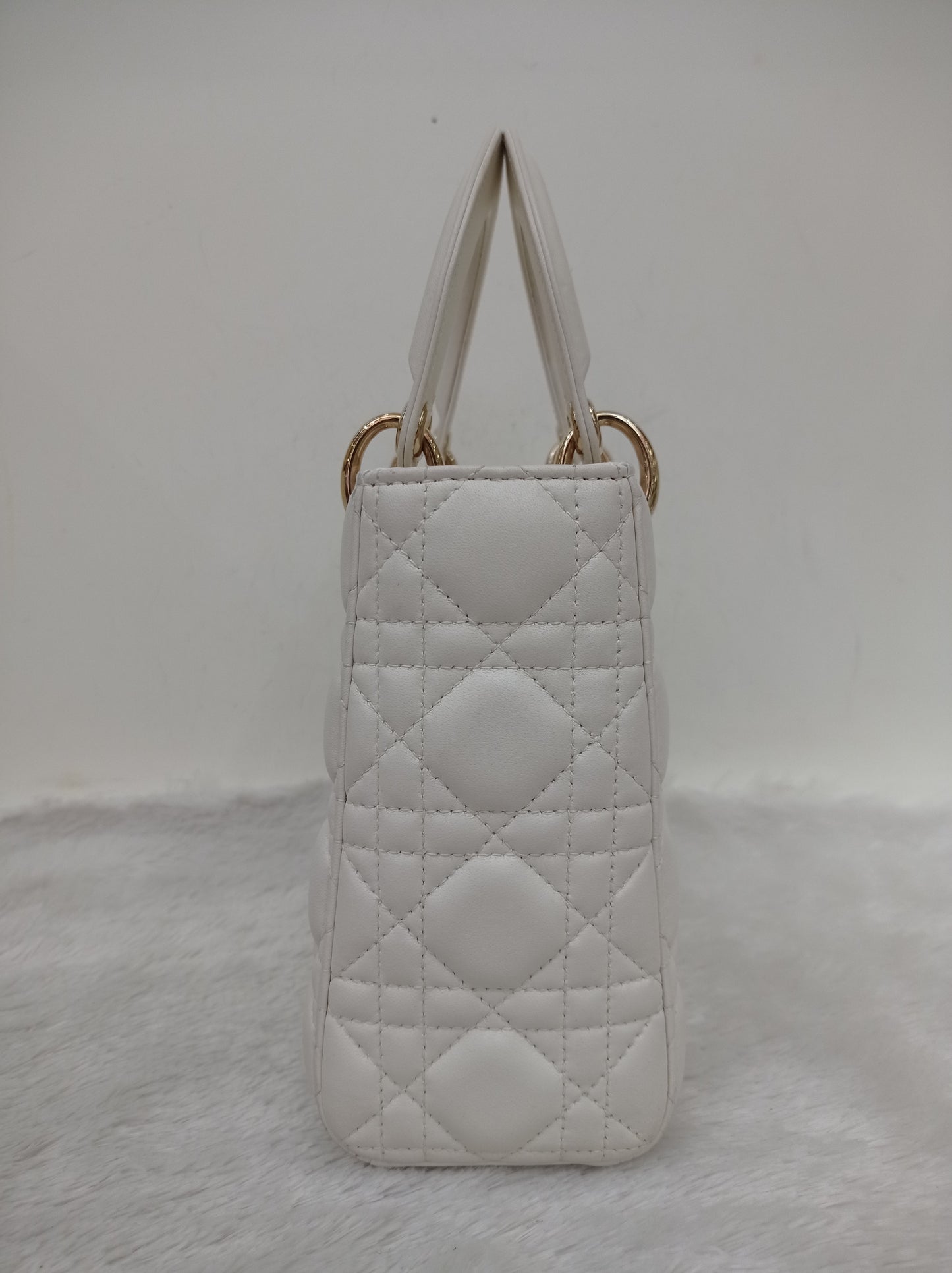 Lady Dior Small Lamb White LGHW 2019