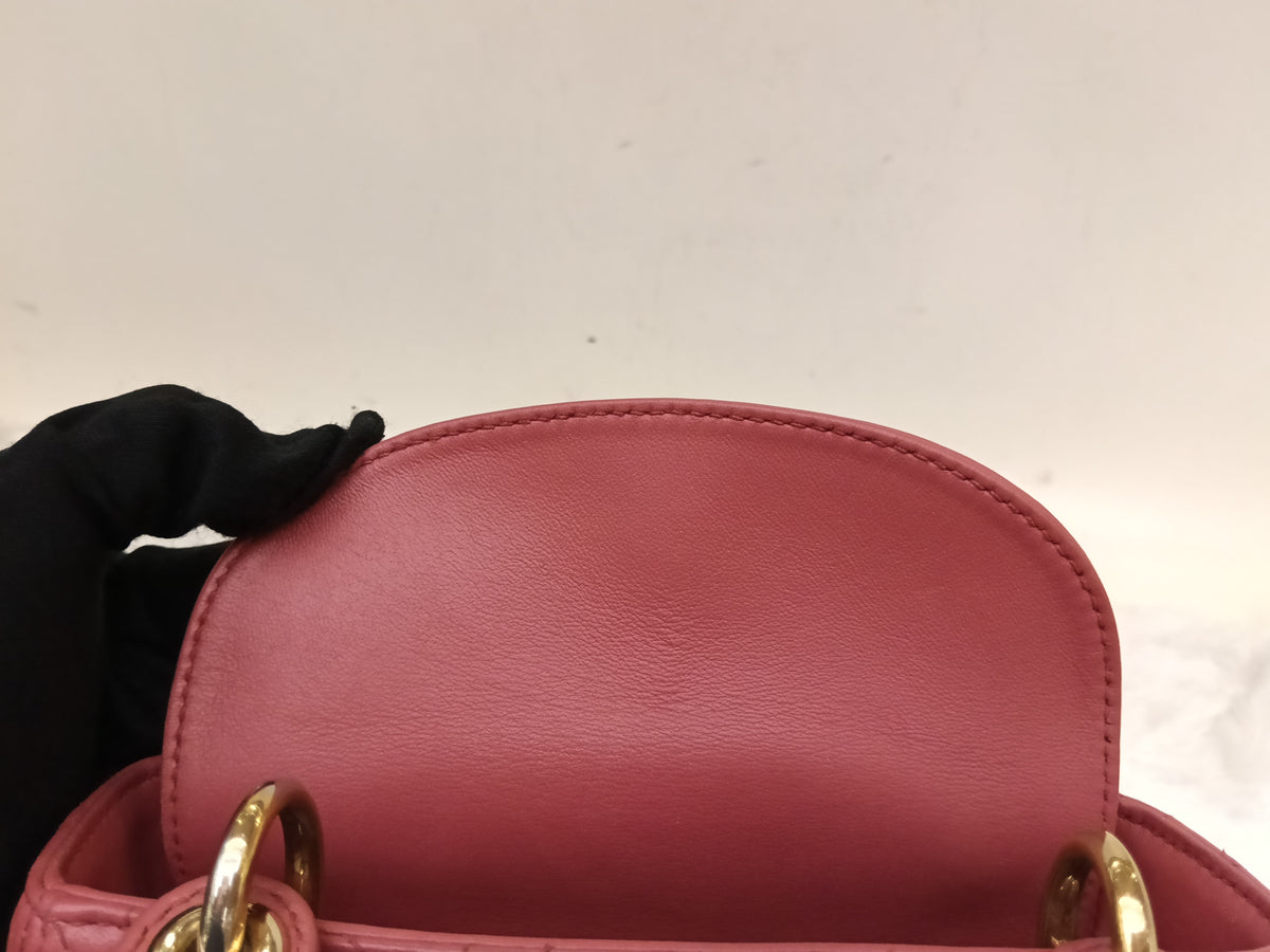 Lady Dior Mini Lamb Pink GHW 2019