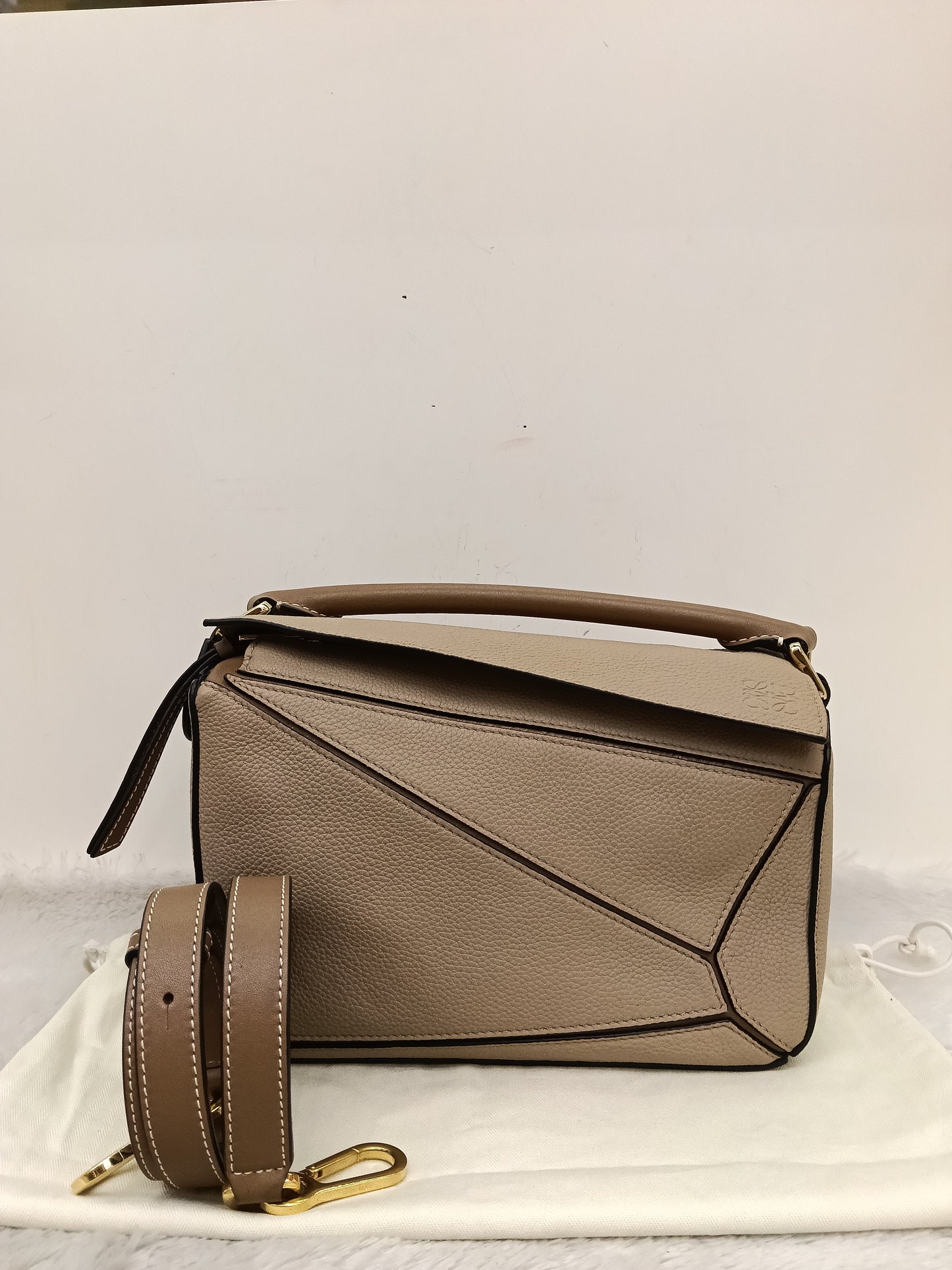 Loewe Puzzle Small Grained Sand Mink GHW 2020