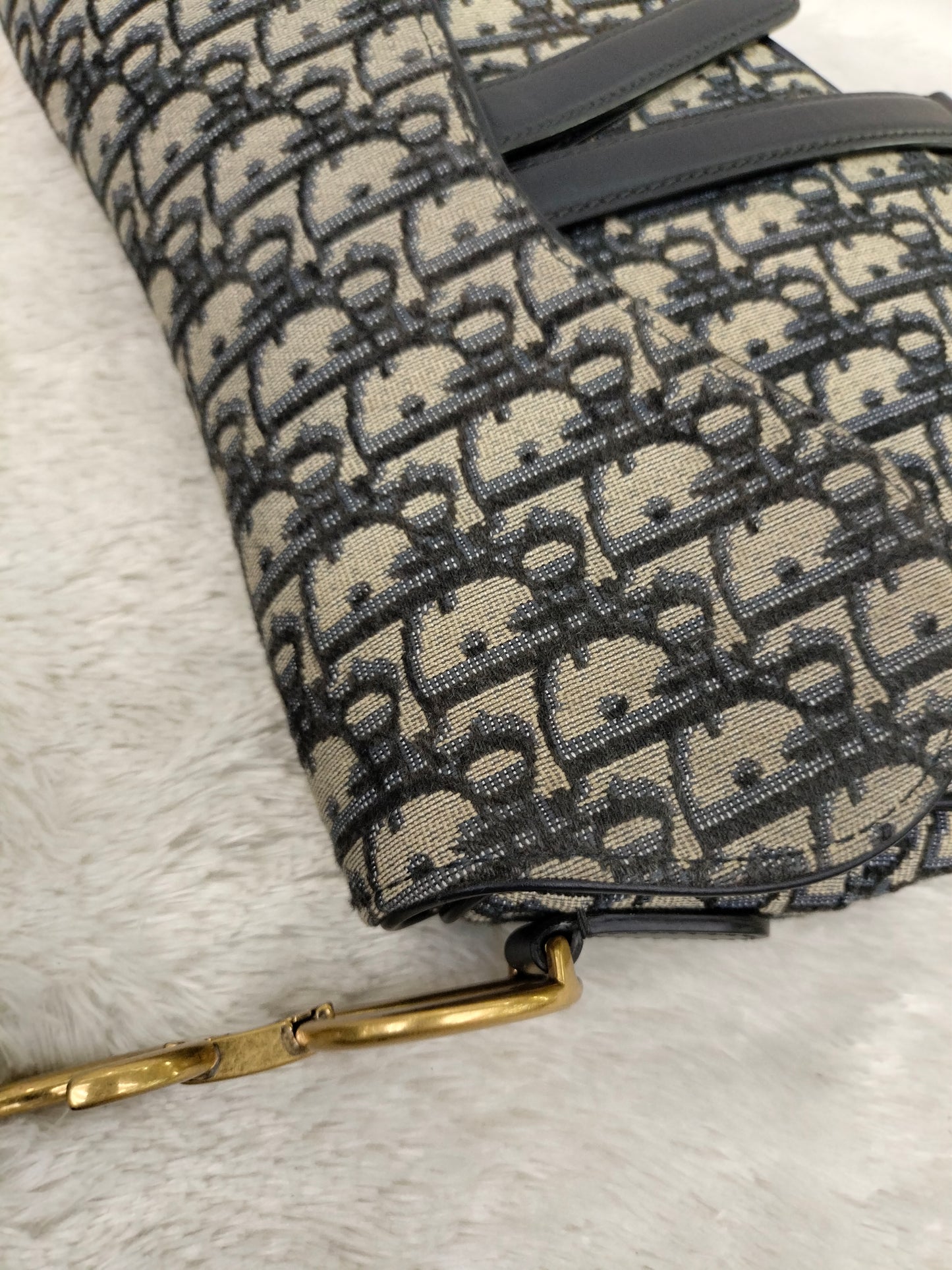 Dior Saddle Medium Oblique Navy GHW 2023