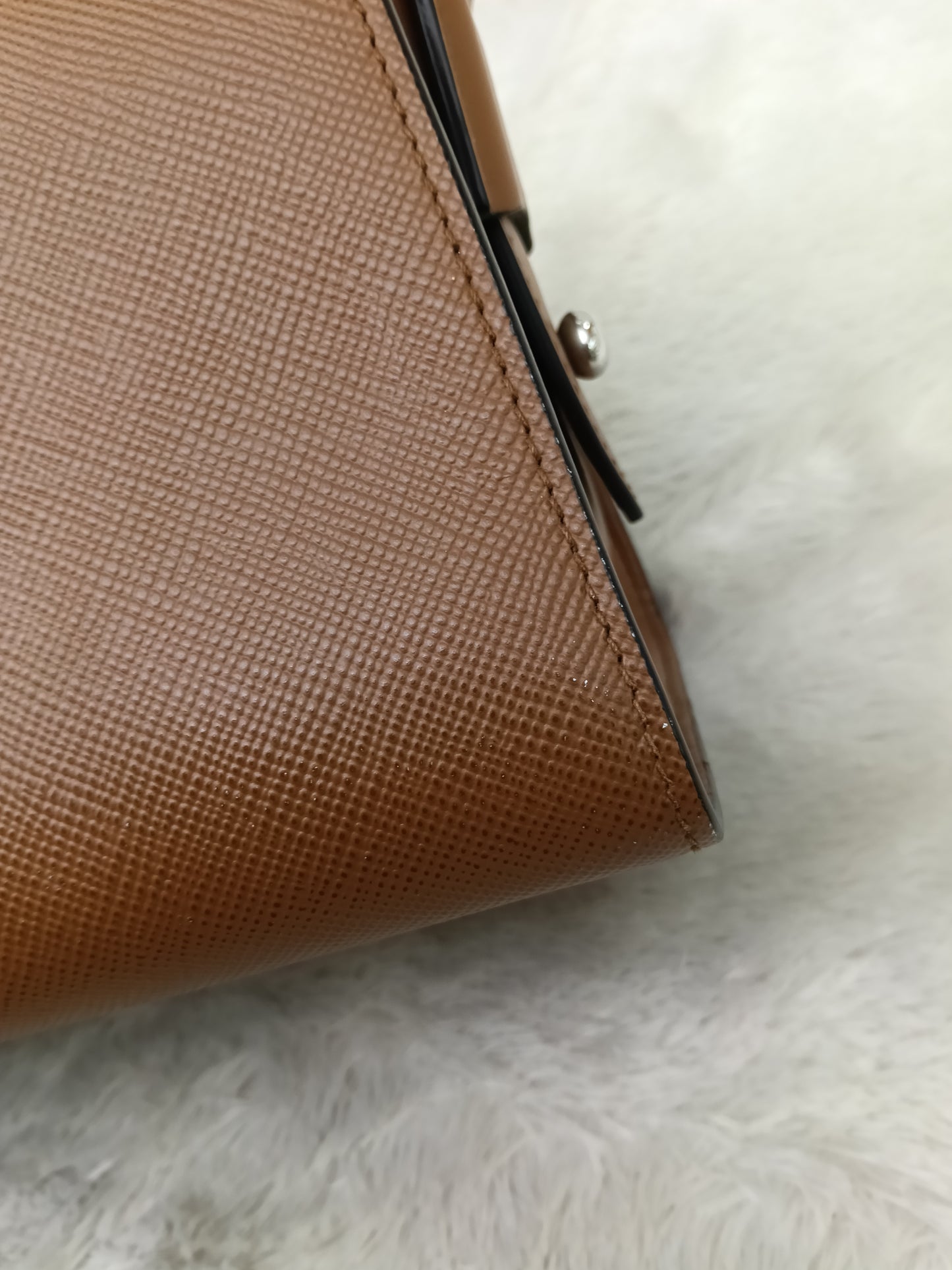 Prada Saffiano Cuir+C Cognac GHW