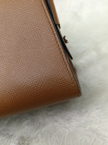 Prada Saffiano Cuir+C Cognac GHW