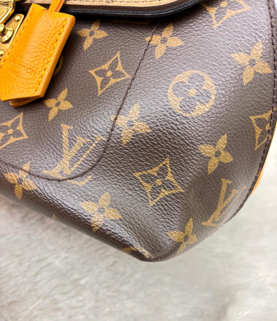 LV Majestueux PM Monogram Exotique Ostrich Lizard Ocre 2013