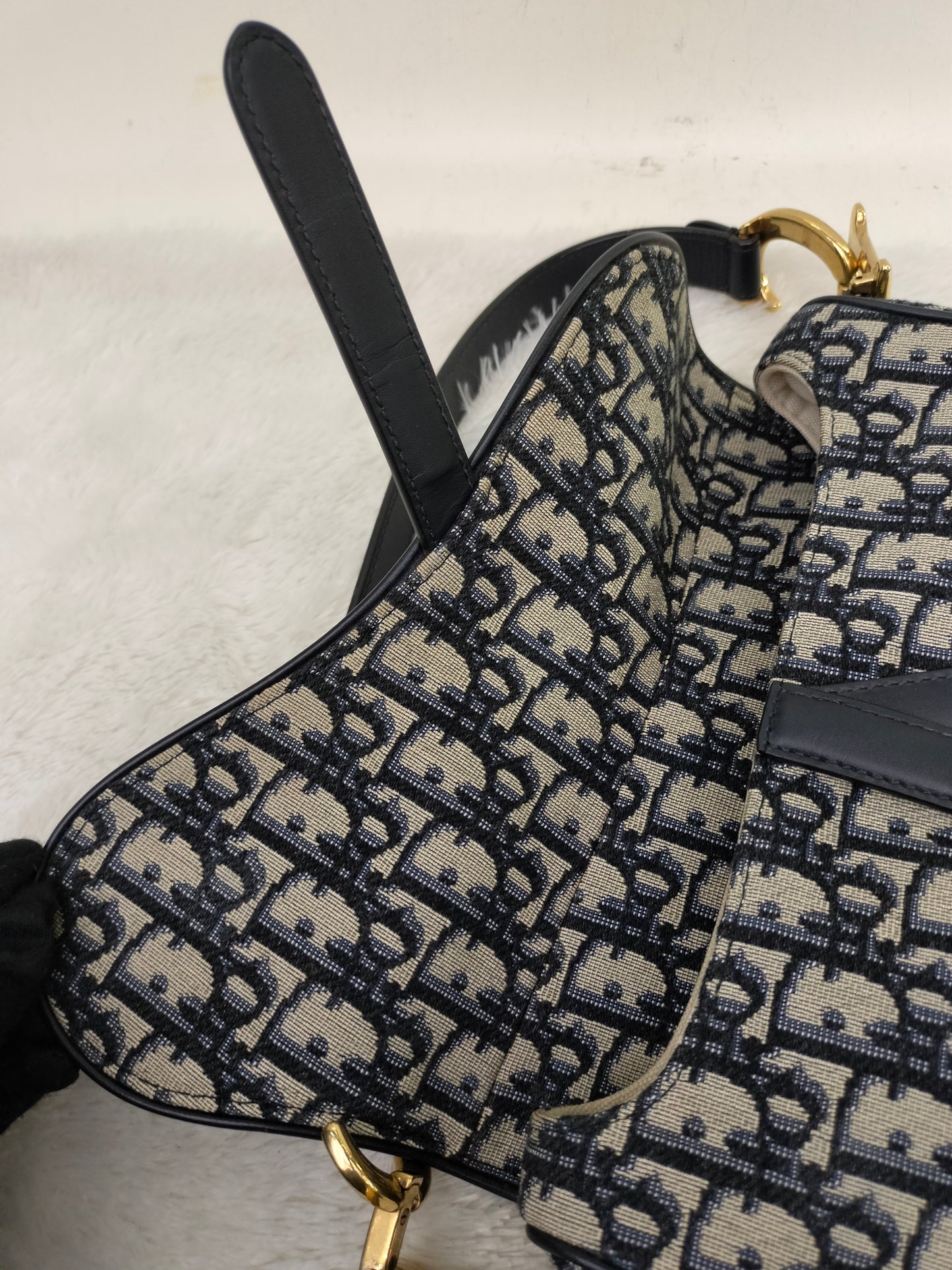 Dior Saddle Medium Oblique Navy GHW 2018