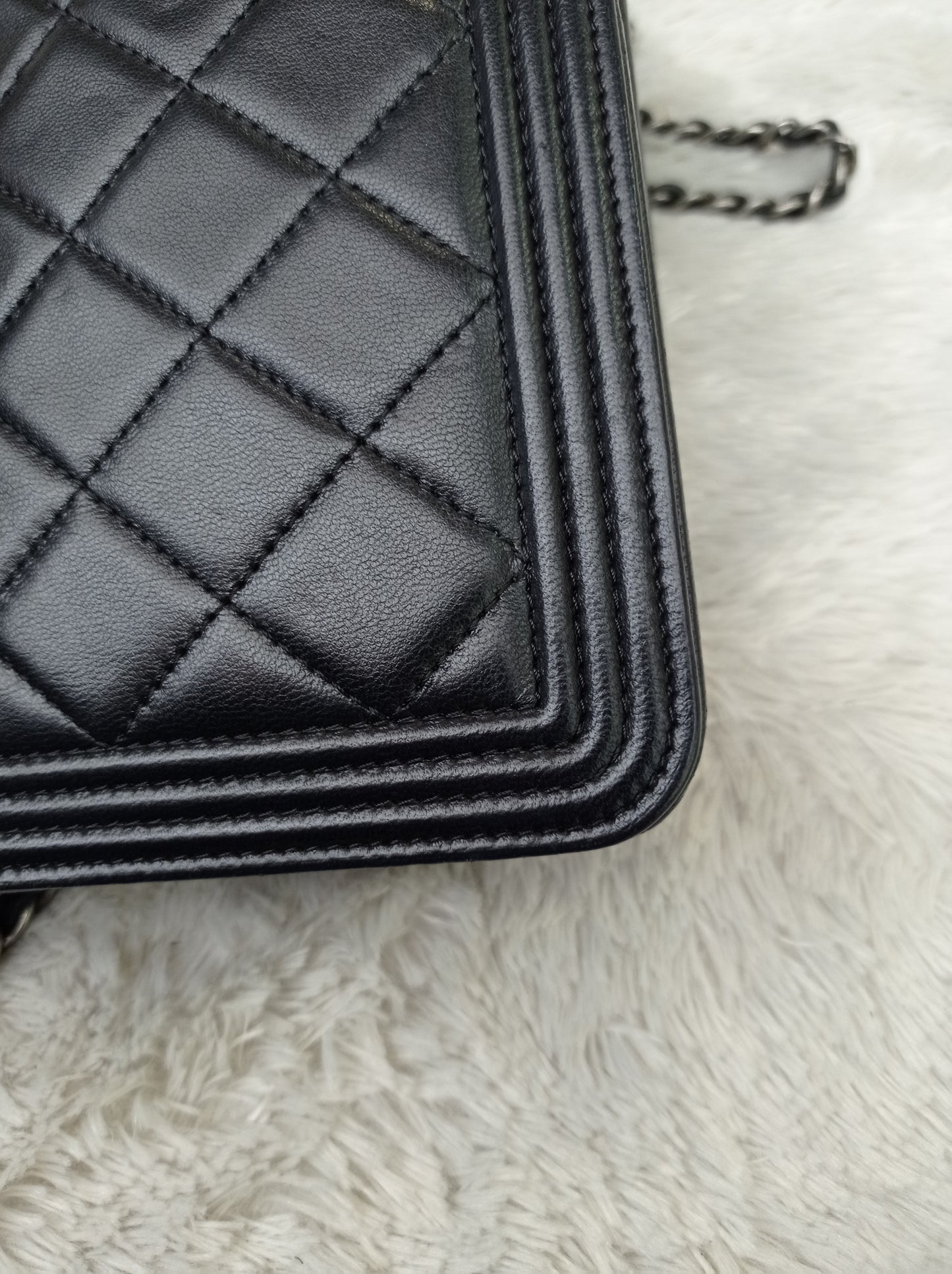 Chanel Boy WOC Lamb Black RHW #20