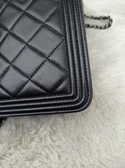 Chanel Boy WOC Lamb Black RHW #20