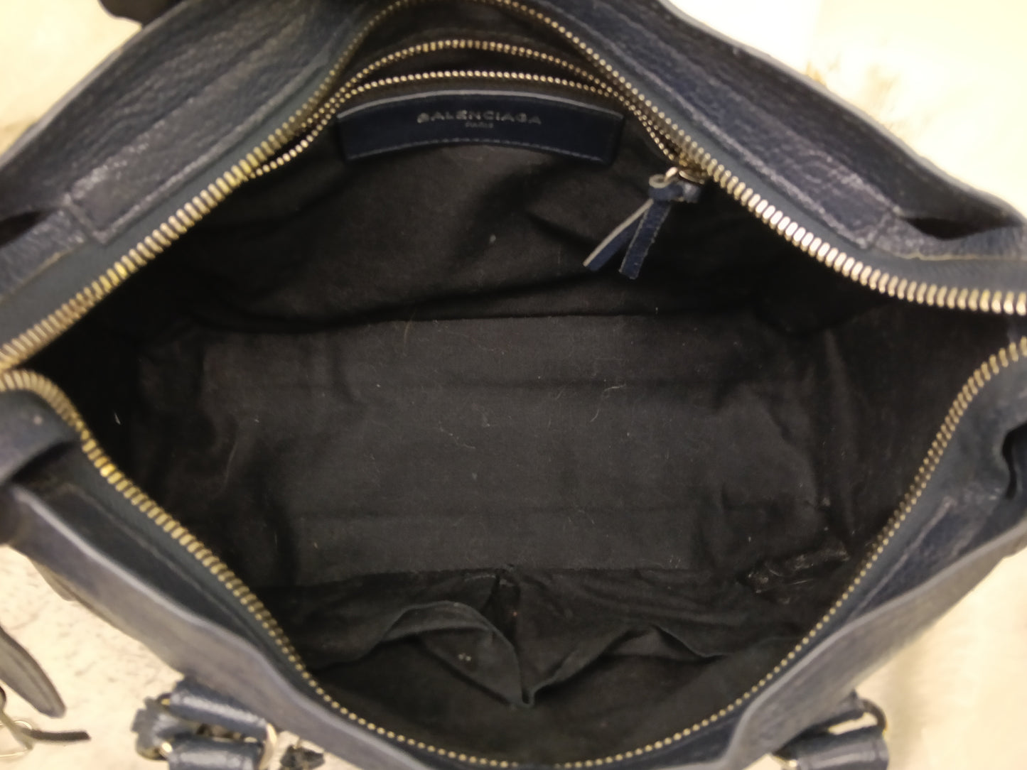 Balenciaga Small City Edge Navy SHW 2017