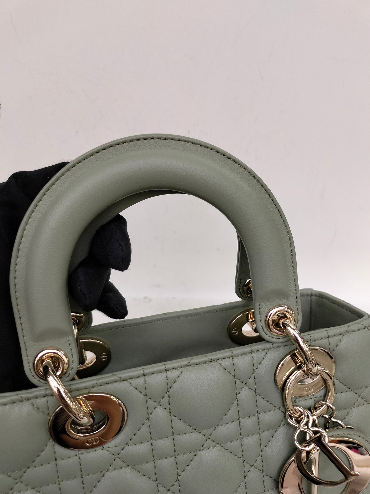 Lady Dior Small Lamb Sage GHW 2023