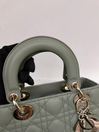 Lady Dior Small Lamb Sage GHW 2023