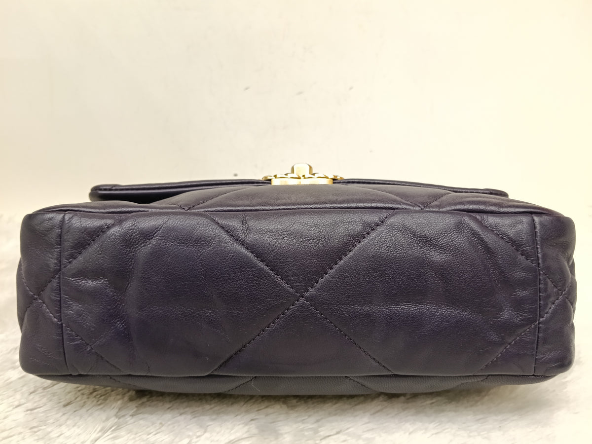 Chanel C19 Small Dark Purple GHW #30