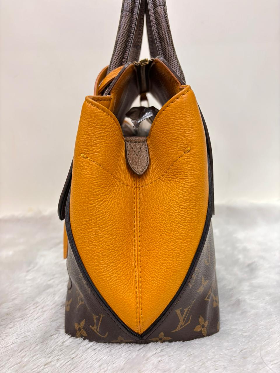 LV Majestueux PM Monogram Exotique Ostrich Lizard Ocre 2013