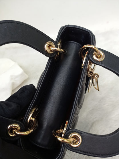 Lady Dior Mini Lamb Black GHW 2018