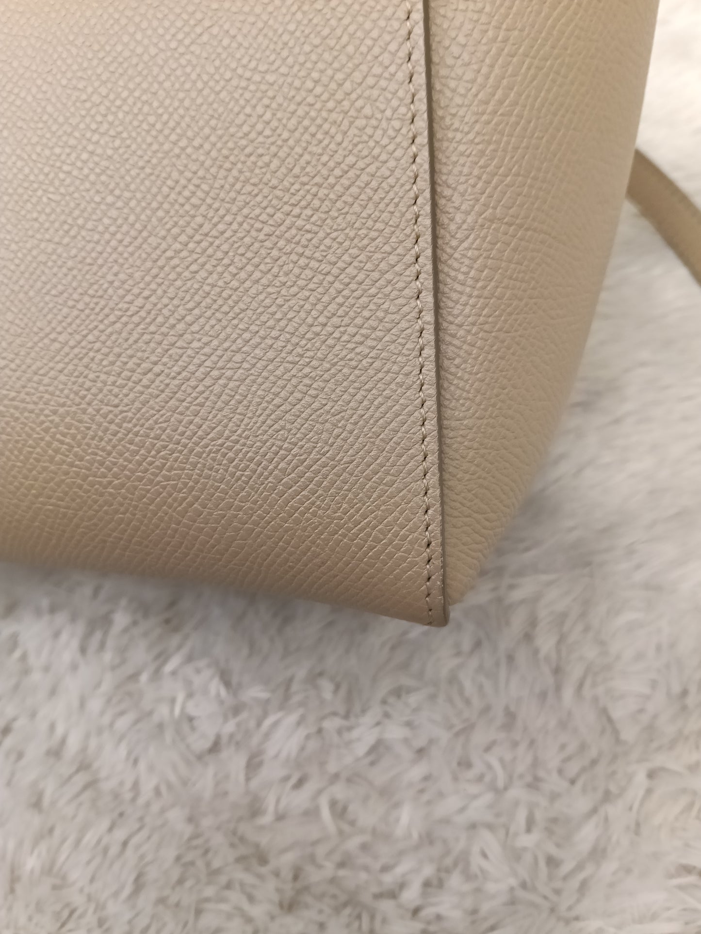 Celine Nano Belt Grained Light Taupe GHW 2018