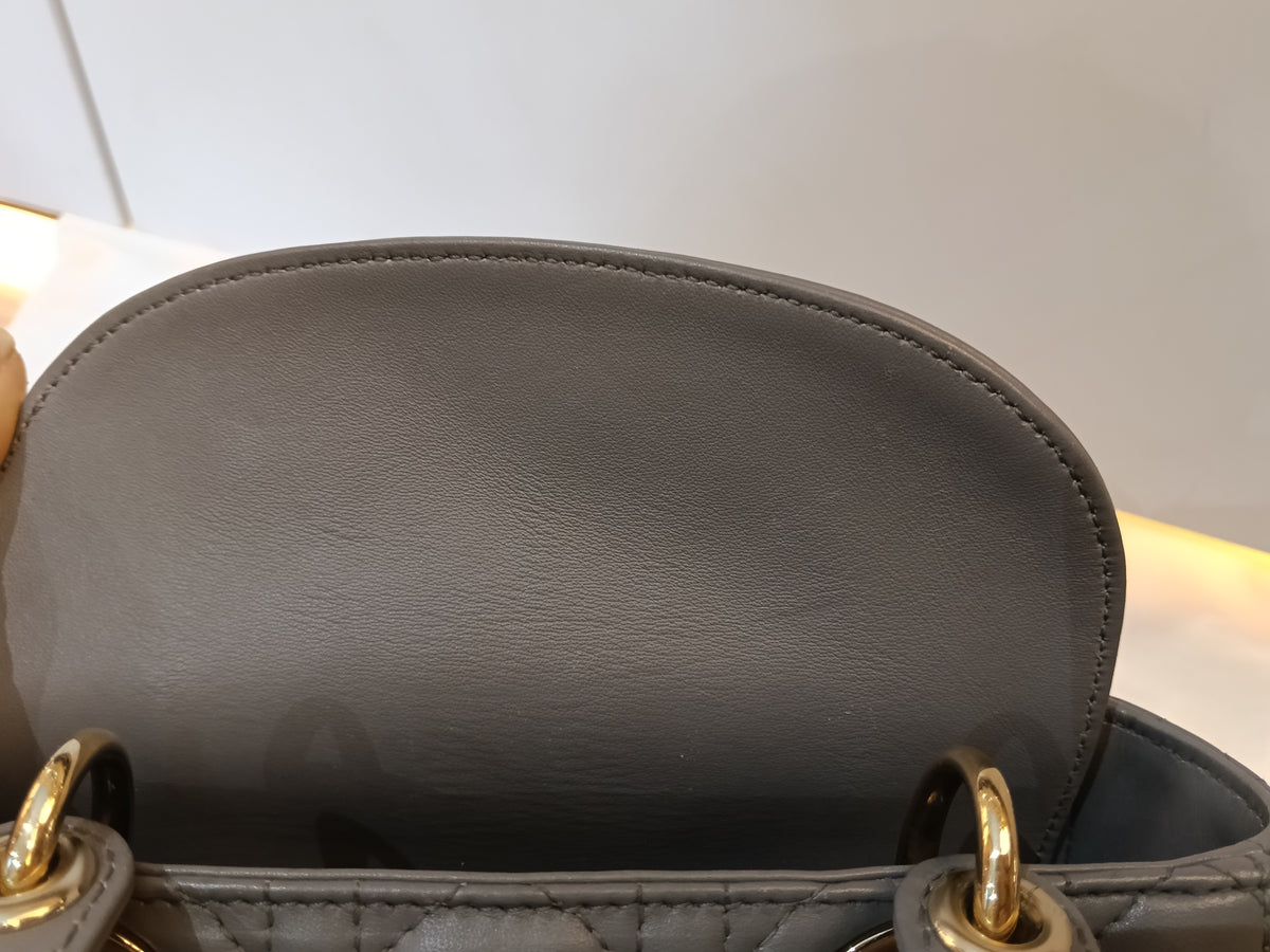 Lady Dior Small Lamb Grey GHW 2019