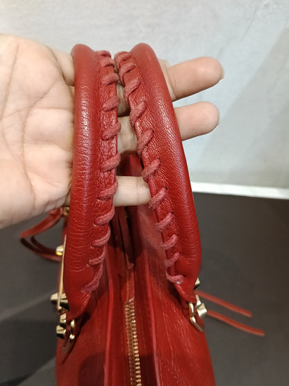 Balenciaga Small City Edge Red GHW 2017
