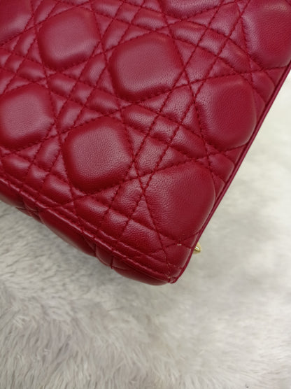 Lady Dior Medium Lamb Wine GHW 2017