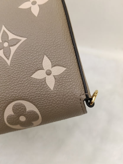 LV Felicie GM NV Monogram Empreinte Tourterelle Creme 2024 (CHIP)