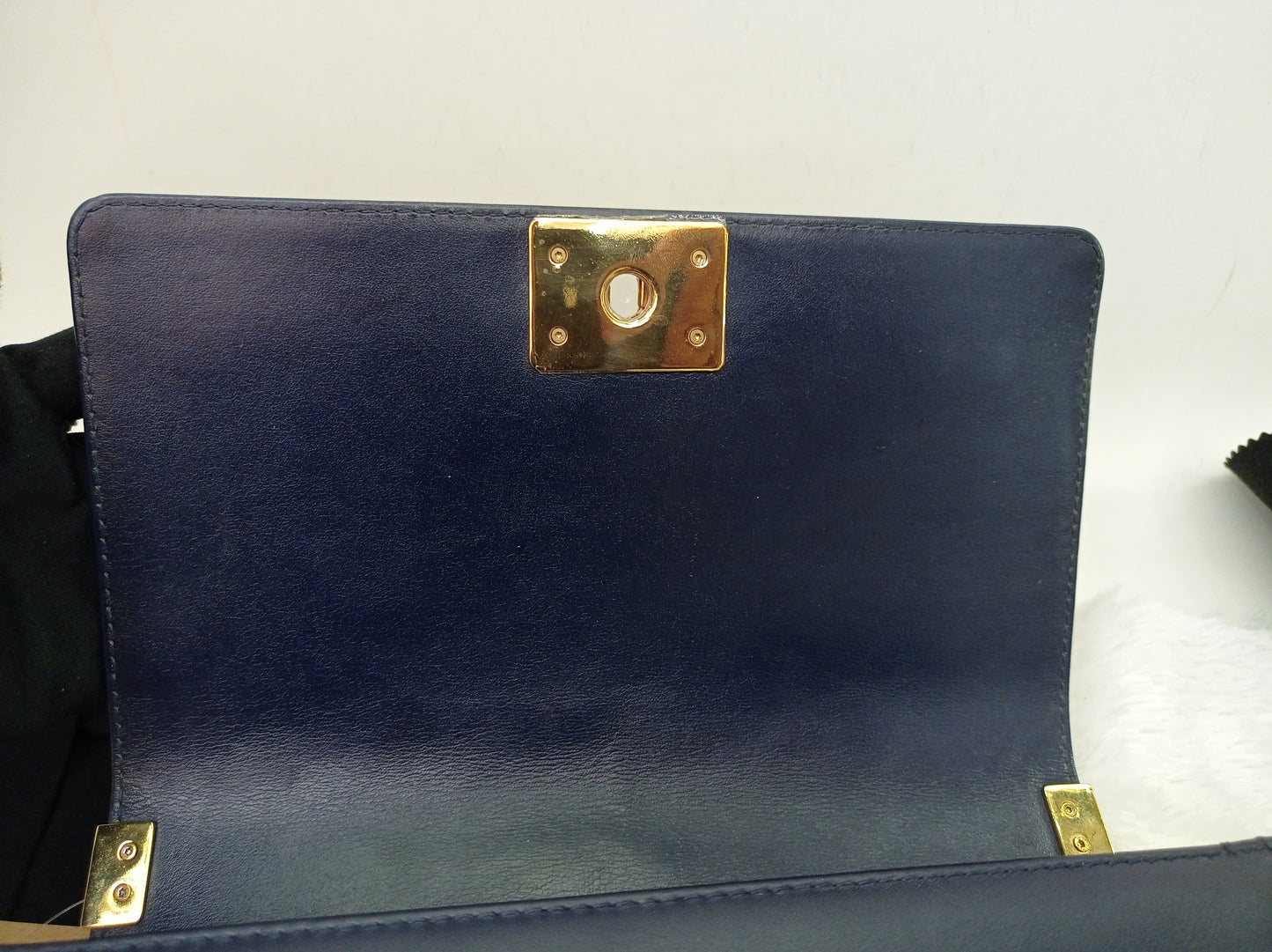 Chanel Boy 25 Round Chain Calfskin Navy Blue GHW #29