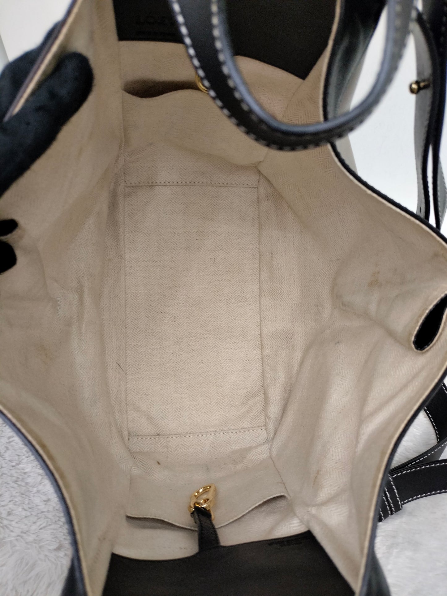 Loewe Hammock Small Beige Brown Black GHW 2018