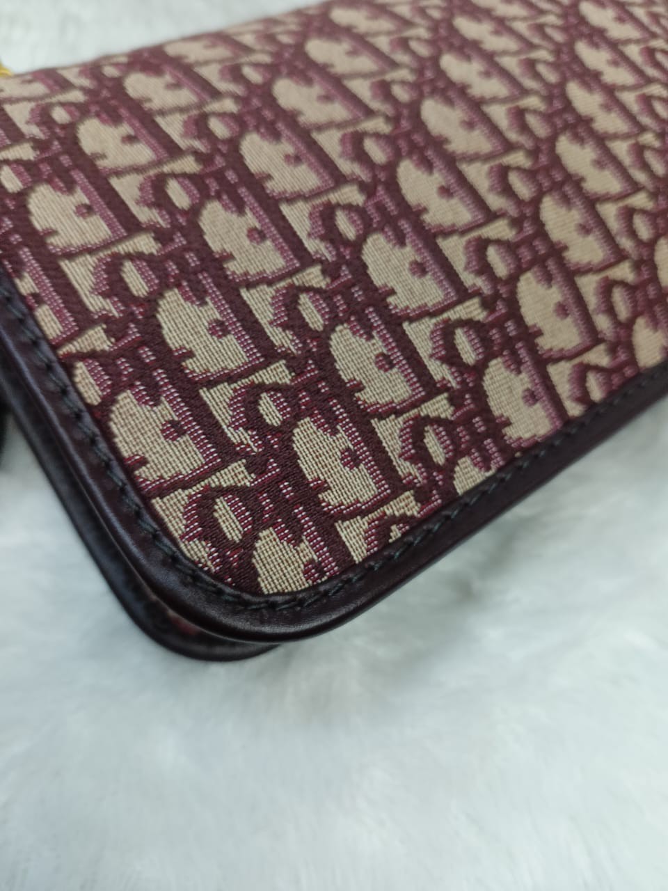 Dior Addict Flap Oblique Maroon GHW 2018