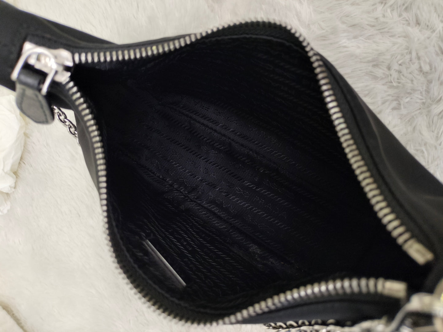 Prada Tessuto Saffian Nero Multi Pochette Re Edition Nylon SHW 2021