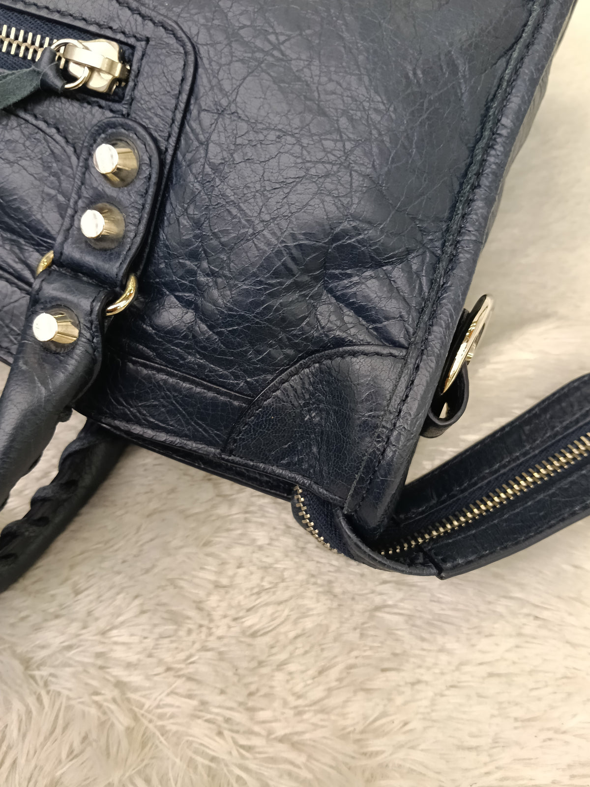 Balenciaga Small City Classic Blue Nuit SHW 2018