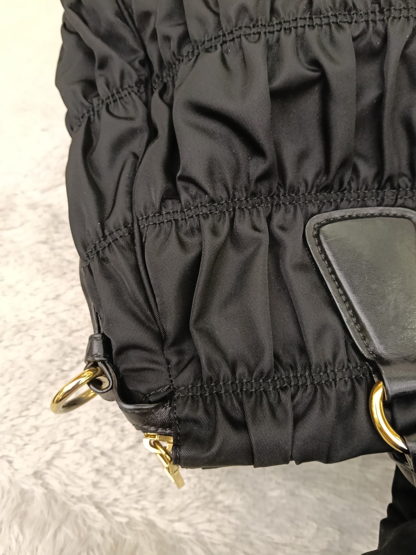 Prada Tessuto Gauffre Nylon Nero GHW