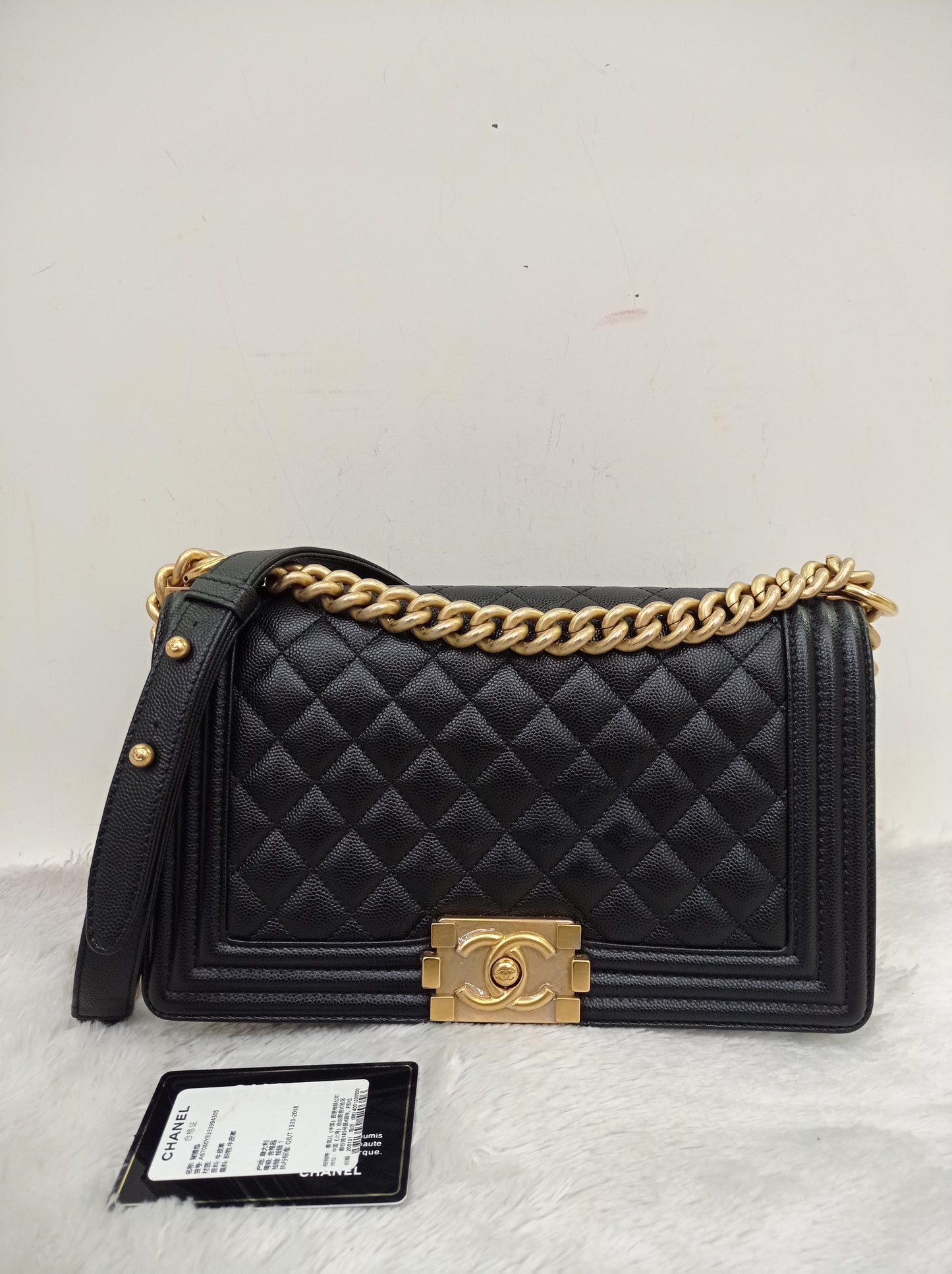 Chanel Boy 25 Caviar Black GHW #30