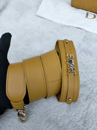 Lady Dior Small Amber Yellow GHW 2019