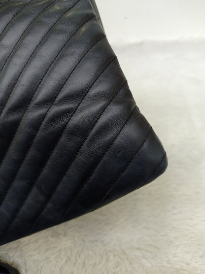 YsL Tablet Pouch Matelasse Monogram Cassandre Calfskin Black GHW 2016