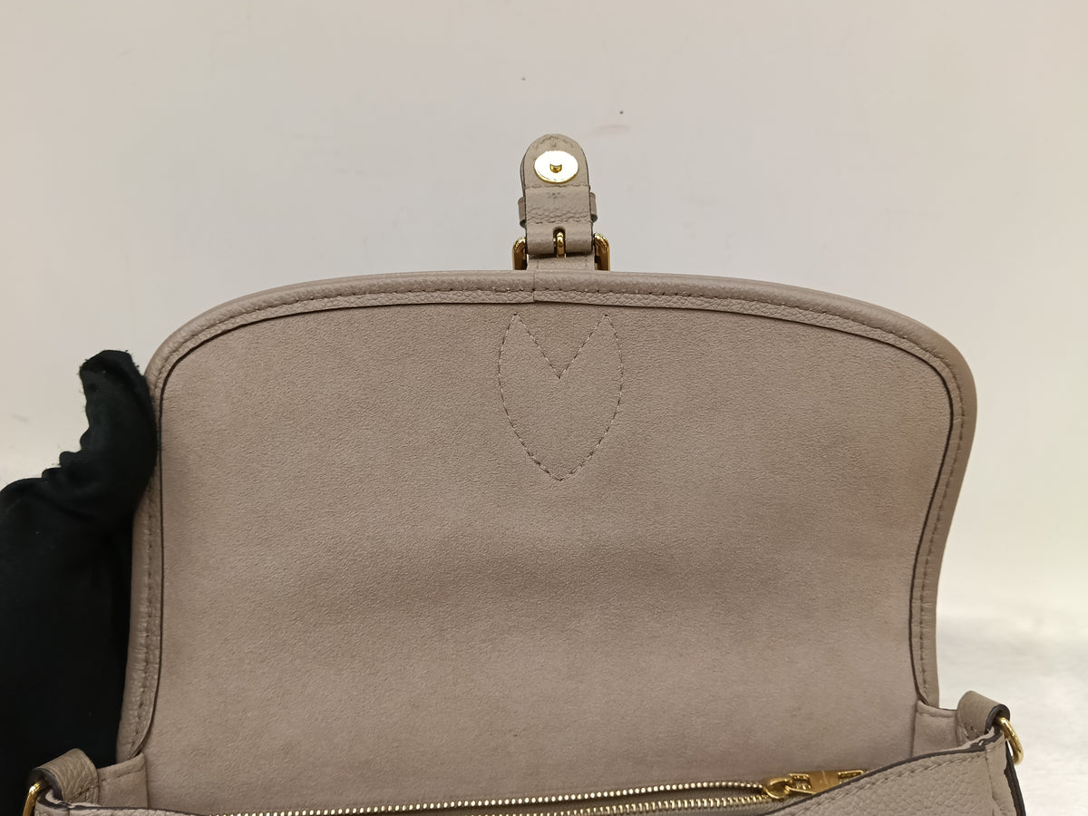 LV Diane PM ST NM Monogram Empreinte Tourterelle Creme 2025 (CHIP)
